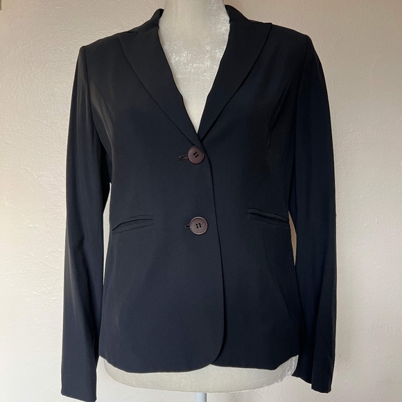 Jones New York Jackets & Blazers - Dark Blue-Black, Lightweight, 2-Button Blazer | Jones New York
